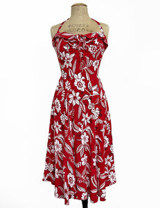 Red Hot Copacabana 1940s Marta Halter Swing Dress With Bolero