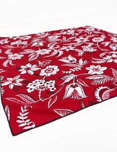 Red Hot Copacabana Print Square Hair & Neck Scarf