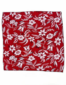 Red Hot Copacabana Print Square Hair & Neck Scarf