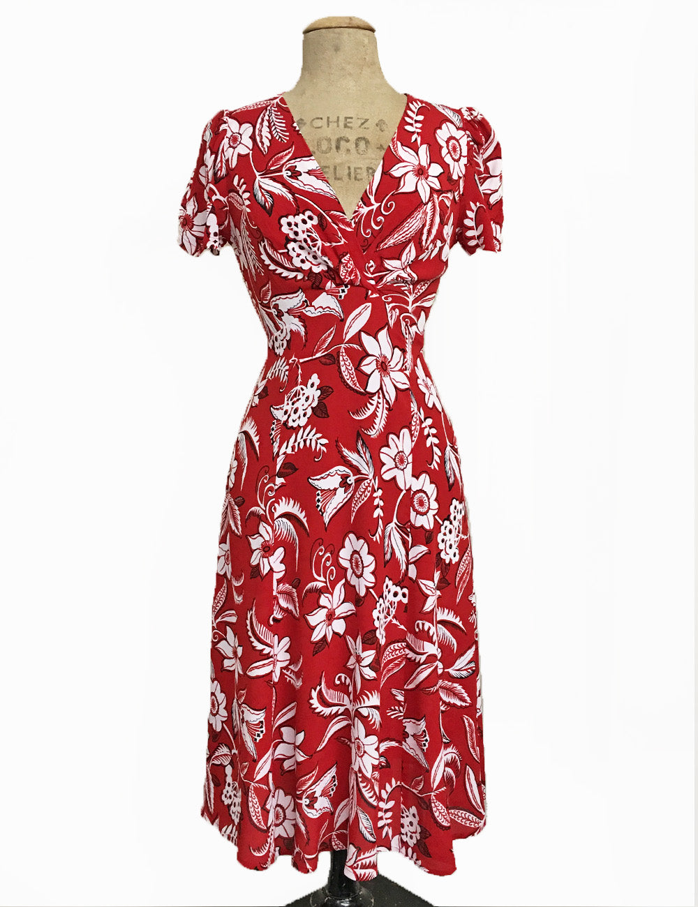 Red Hot Copacabana Vintage Inspired Rita Dress