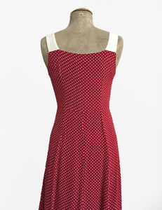 Red Hot Polka Dot Vintage Style Sleeveless Mi Amor Dress