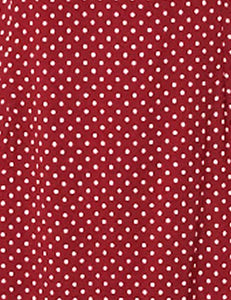 Red & White Polka Dot 1940s Style High Waisted Palazzo Pants