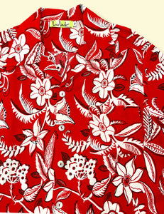 Red Hot Copacabana Print Men's Sonny Shirt