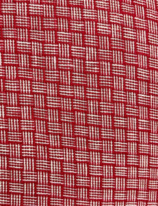 FINAL SALE - Scout for Loco Lindo - 1940s Red Crosshatch Linen Garden Wrap Dress