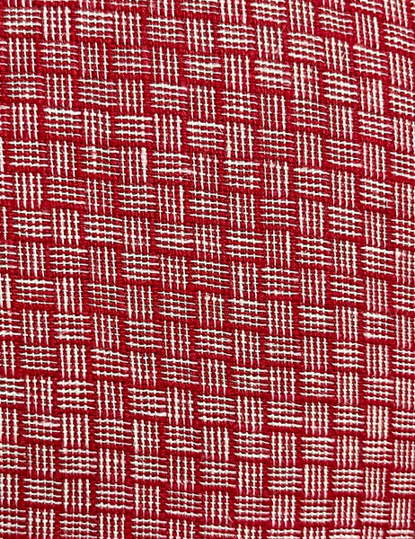 FINAL SALE - Scout for Loco Lindo - 1940s Red Crosshatch Linen Garden Wrap Dress