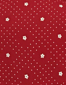 Red Floral Polka Dot Retro Georgie Pullover Dress