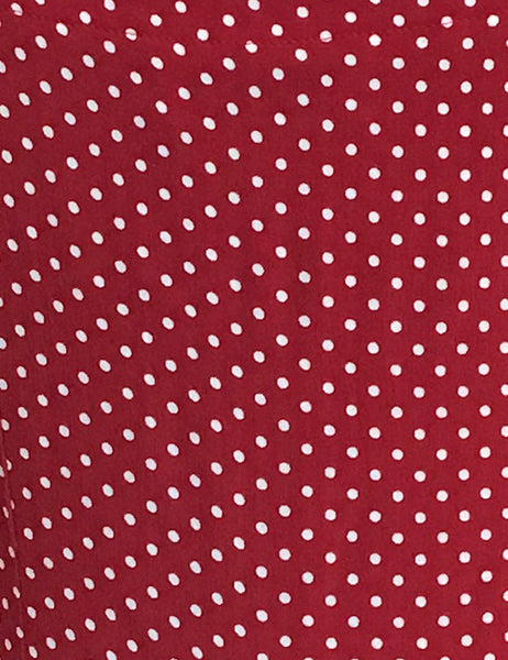 Red Hot Polka Dot Faux Ruffle Wrap Barcelona Skirt