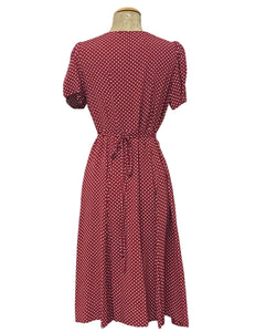 Red Polka Dot Retro Knee Length Rita Dress