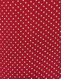 Red & White Polka Dot 1940s Style Belted Manhattan Dress
