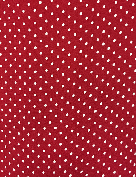 Red & White Polka Dot 1940s Style Belted Manhattan Dress