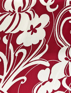 Cranberry Regency Floral Vintage Inspired Cascade Wrap Dress