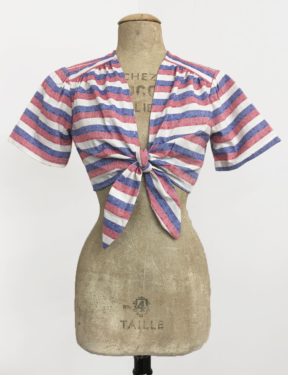 Scout for Loco Lindo Red White & Blue Stripe Americana Daisy Top