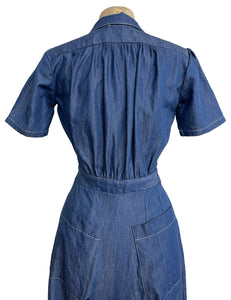 PREORDER - Scout for Loco Lindo Denim Blue Chambray 1940s Pacific Coveralls