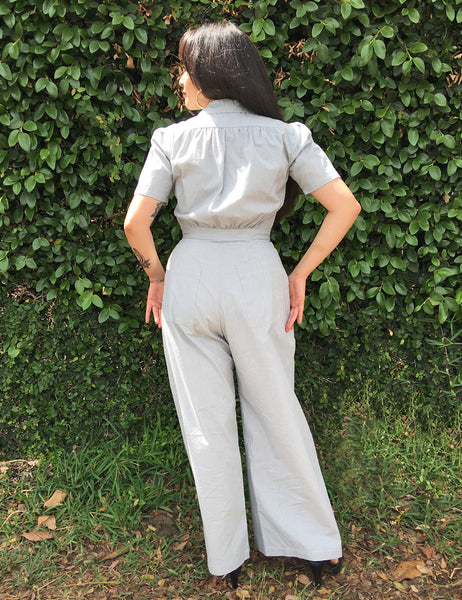 Scout for Loco Lindo Railroad Stripe Pacific 1940s Coveralls