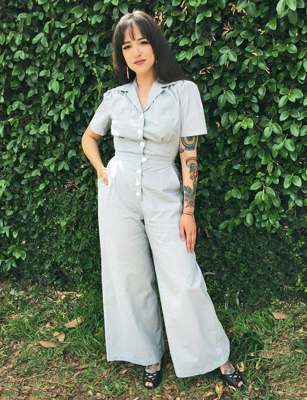 Scout for Loco Lindo Railroad Stripe Pacific 1940s Coveralls