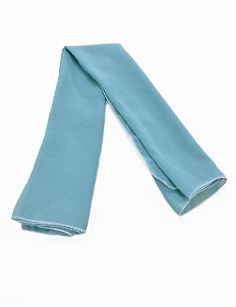 Sheer Seafoam Square Hair & Neck Scarf