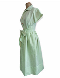 Scout for Loco Lindo 1940s Style Lime Green Seersucker Willow Dress