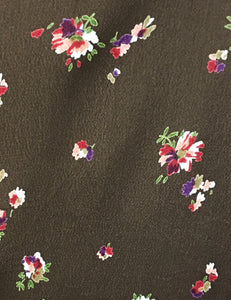 Chocolate Smores Floral Print Sleeveless Knee Length Vintage Dress