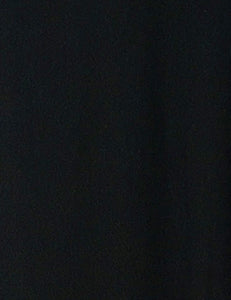 1940s Inspired Solid Black Cascade Wrap Dress