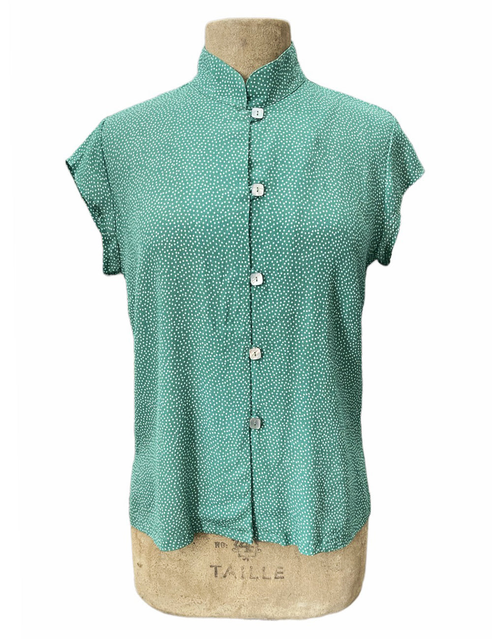 Spearmint Pixie Dot Vintage Style Tea Timer Top Top