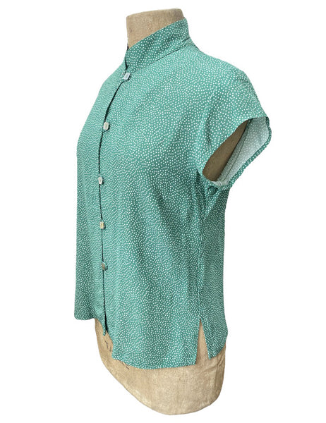 Spearmint Pixie Dot Vintage Style Tea Timer Top Top