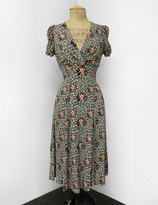 Colorful Sweet Ragtime Floral Print Retro Rita Dress - FINAL SALE