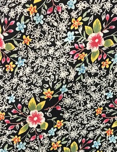 Colorful Sweet Ragtime Floral Print Retro Rita Dress - FINAL SALE