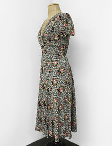 Colorful Sweet Ragtime Floral Print Retro Rita Dress - FINAL SALE
