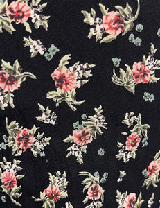 Sweet Corsage Floral 1930s Long Peignoir Harlow Robe