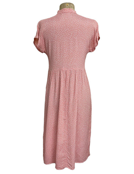 Sweet Pink Pixie Dot Retro Georgie Pullover Dress