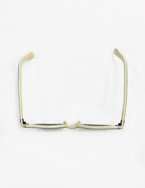 Authentic Vintage 1950s Blue & Cream Marbled Sunglasses