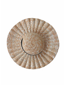 Wavy Brim Vintage Style Woven Sun Hat