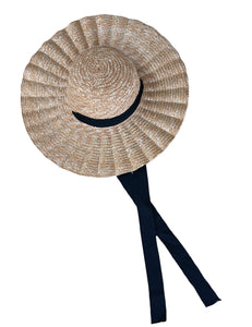 Wavy Brim Vintage Style Woven Sun Hat