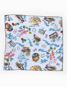 White Vegas Baby Square Hair & Neck Scarf