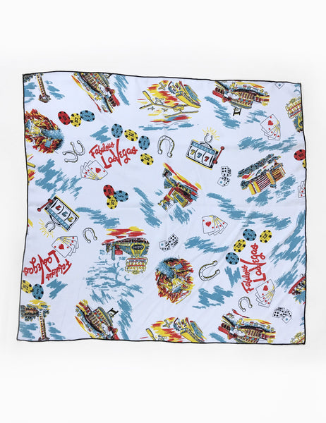 White Vegas Baby Square Hair & Neck Scarf