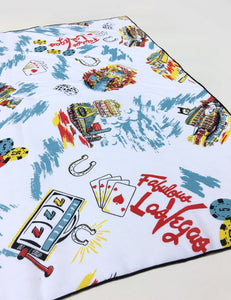 White Vegas Baby Square Hair & Neck Scarf