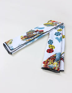 White Vegas Baby Square Hair & Neck Scarf
