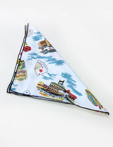 White Vegas Baby Square Hair & Neck Scarf