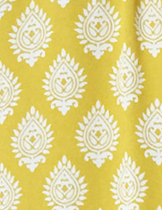 Yellow Vintage Turtle Stamp Print Layered Boot Length Cake Skirt