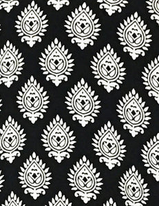 Black & White Retro Turtle Stamp Button Up Mandarin Blouse