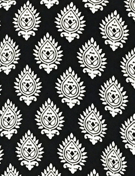 Black & White Retro Turtle Stamp Button Up Mandarin Blouse