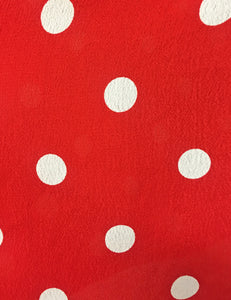 Vintage Inspired Red & White Big Polka Dot High Waisted Shorts - FINAL SALE